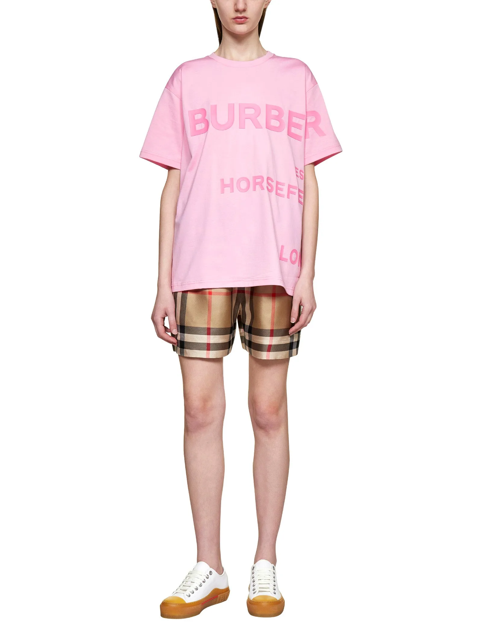 Burberry Check Pattern Straight Leg Shorts