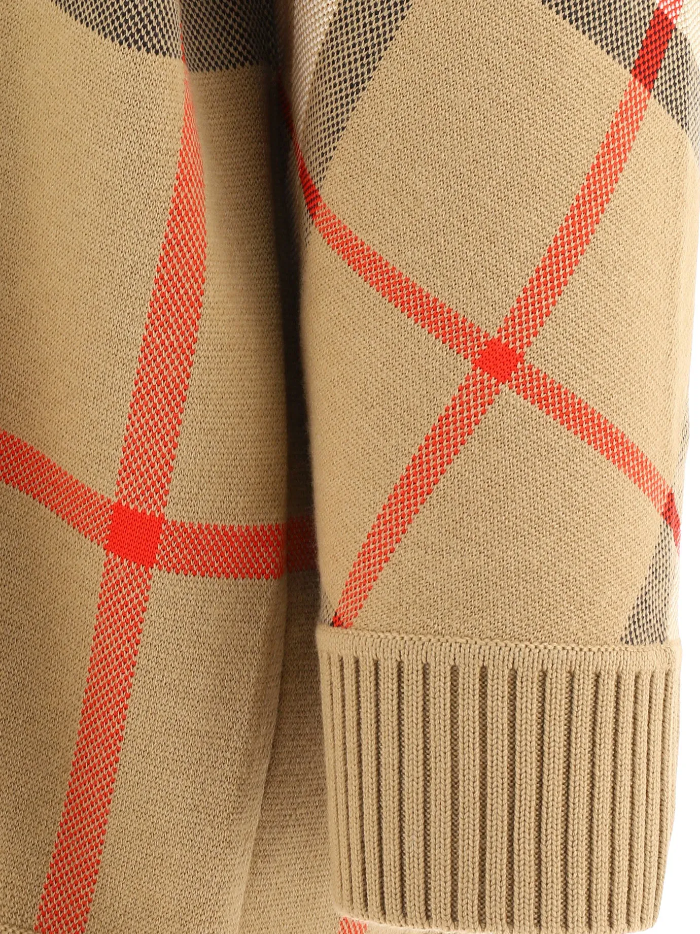 Burberry Check Patterned Knit Sweater