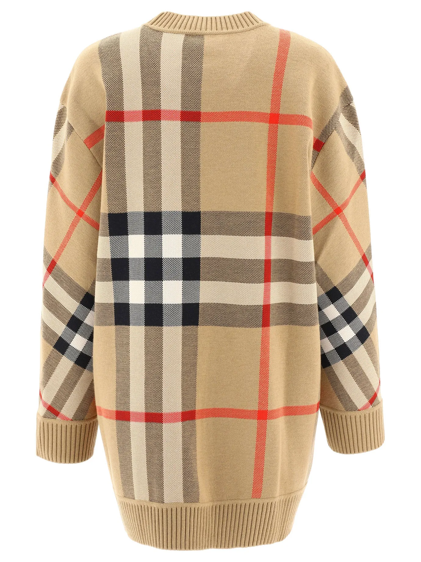 Burberry Check Patterned Knit Sweater