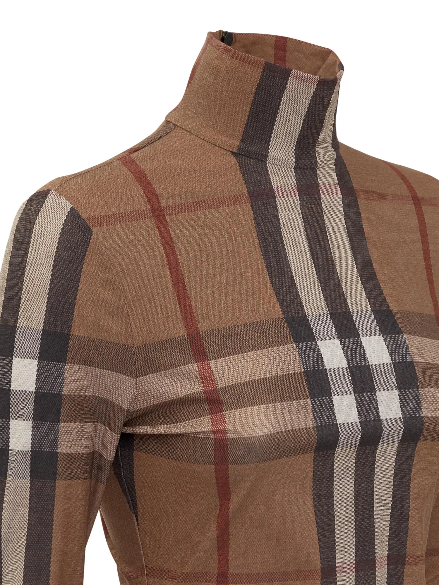 Burberry Check-Printed Slim Fit Knitted Top