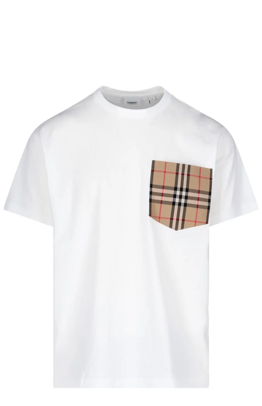 Burberry Checked Patch Pocket T-Shirt