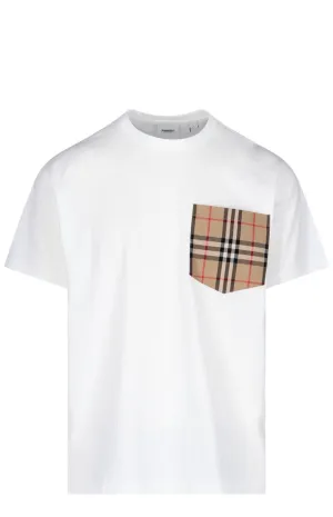Burberry Checked Patch Pocket T-Shirt