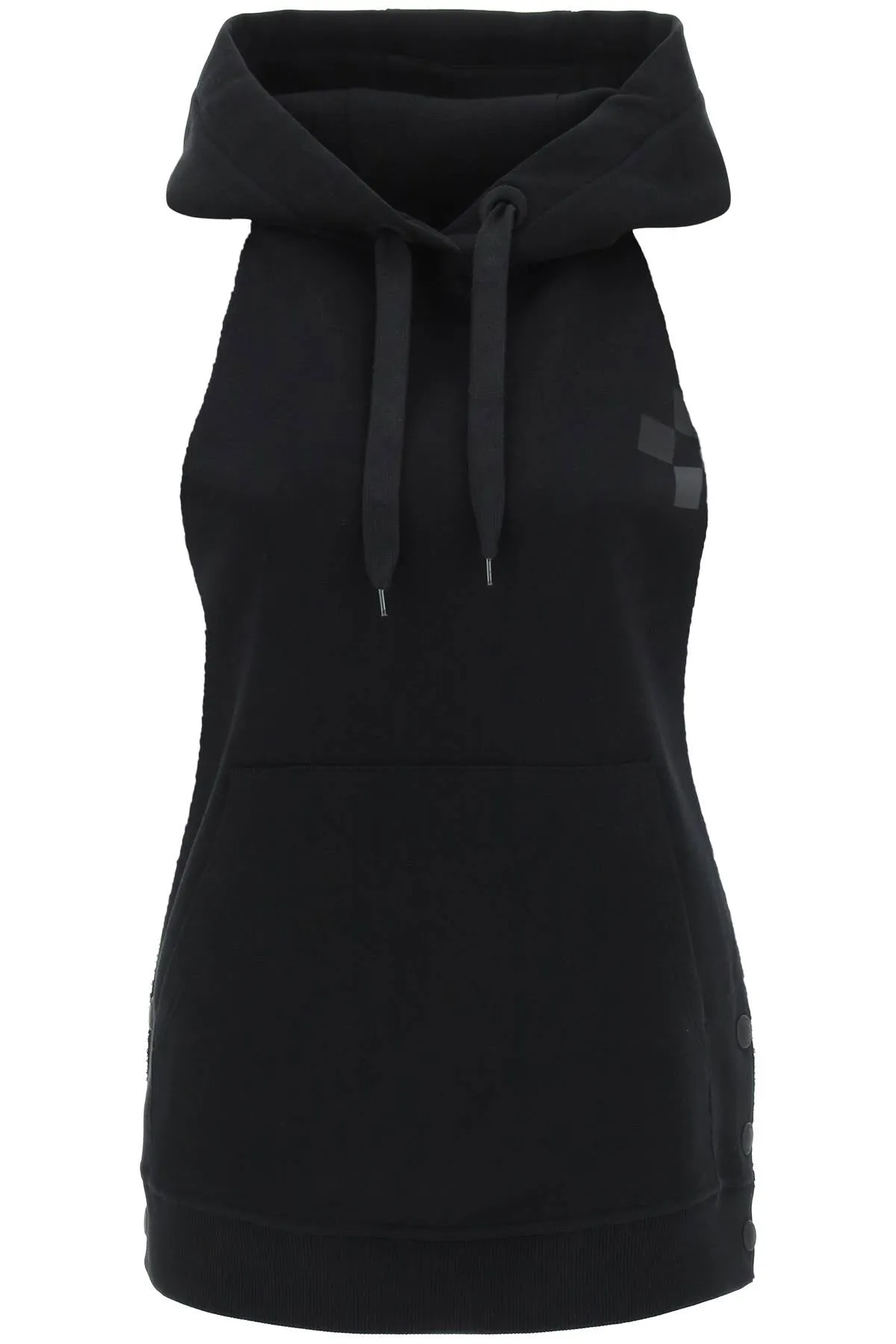 Burberry Logo Printed Sleeveless Drawstring Hoodie