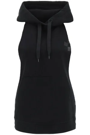 Burberry Logo Printed Sleeveless Drawstring Hoodie