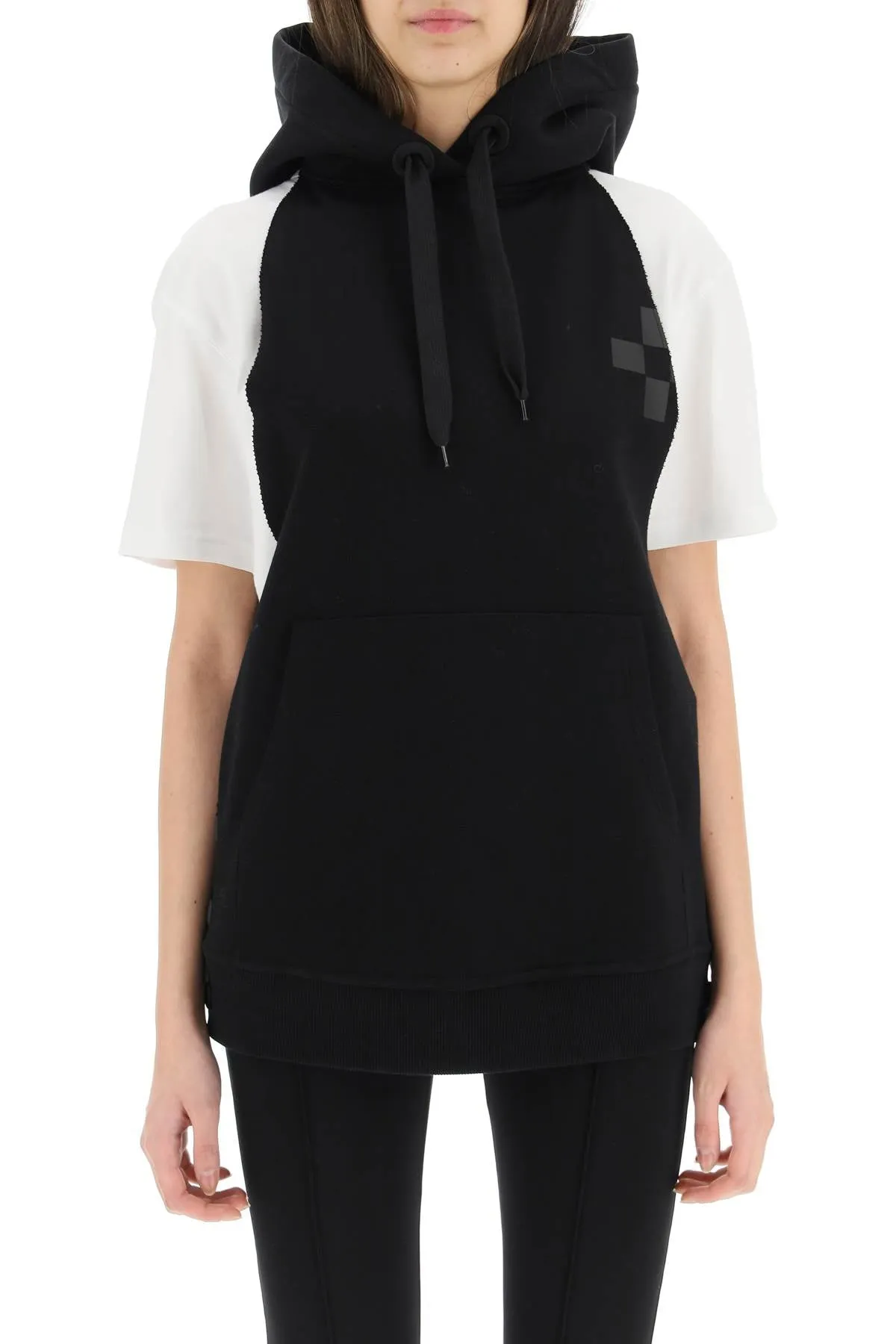 Burberry Logo Printed Sleeveless Drawstring Hoodie