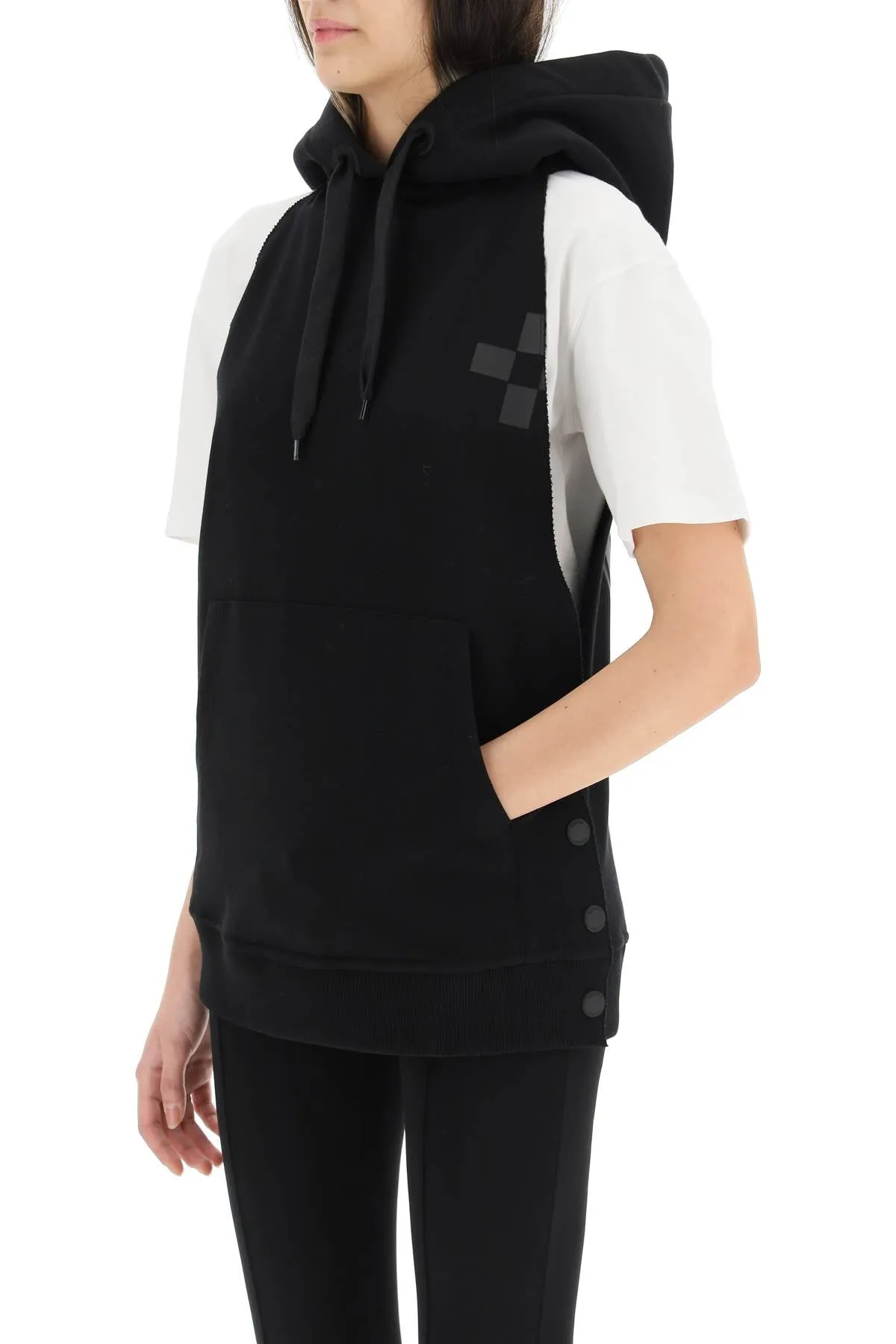 Burberry Logo Printed Sleeveless Drawstring Hoodie