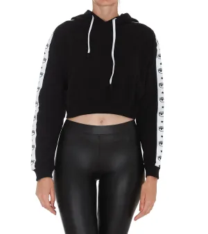 Chiara Ferragni Logo Band Cropped Hoodie