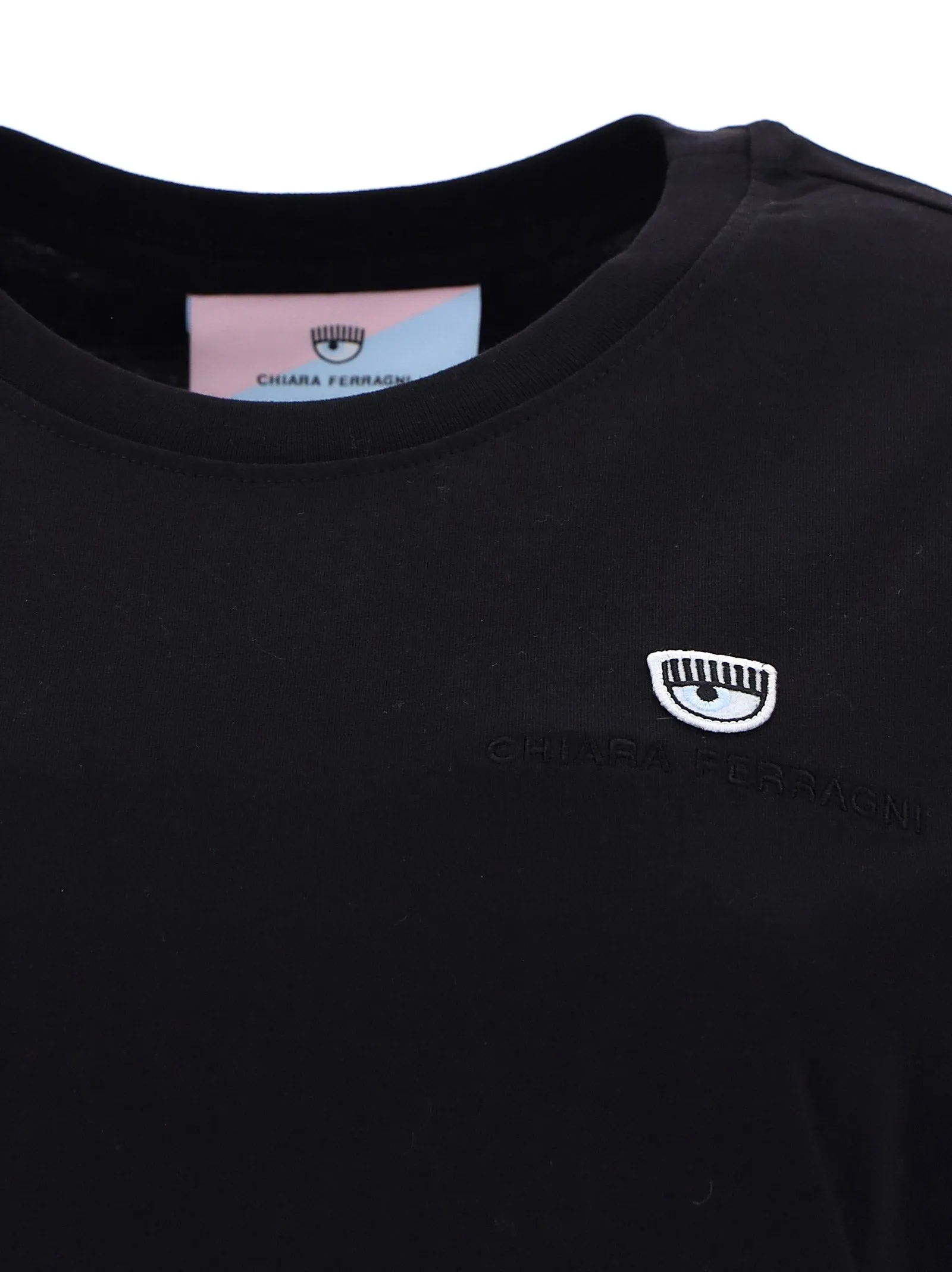 Chiara Ferragni Logo Embroidered Crewneck T-Shirt