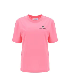 Chiara Ferragni Logo Embroidered Crewneck T-Shirt