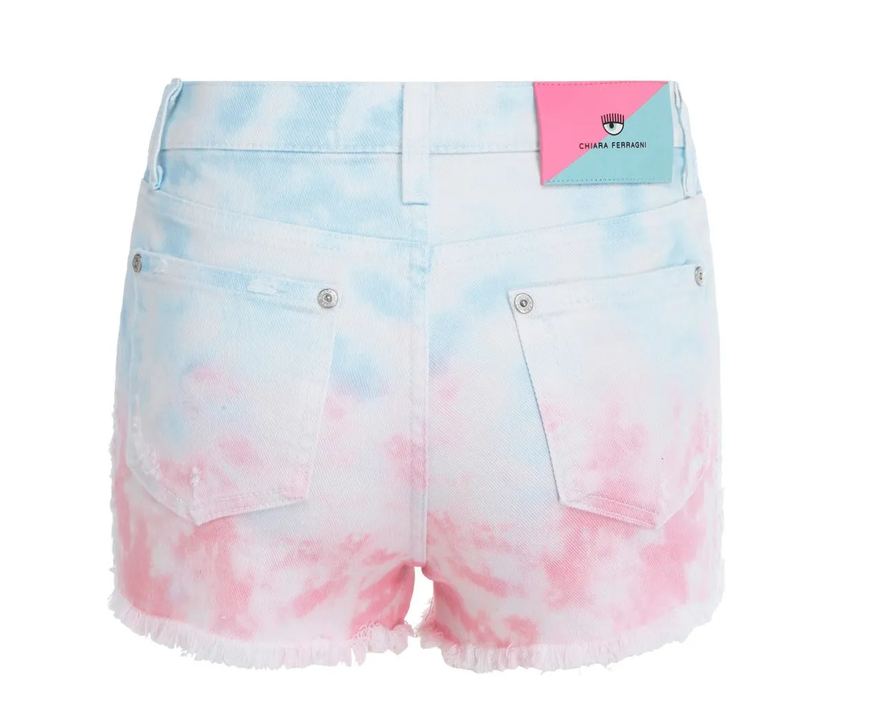 Chiara Ferragni Mid-Rise Distressed Denim Shorts