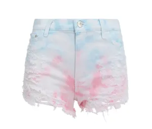 Chiara Ferragni Mid-Rise Distressed Denim Shorts