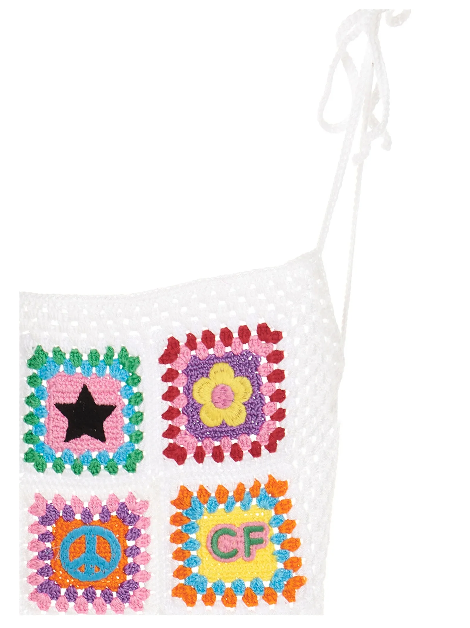 Chiara Ferragni Open Back Crochet-Knit Mini Dress