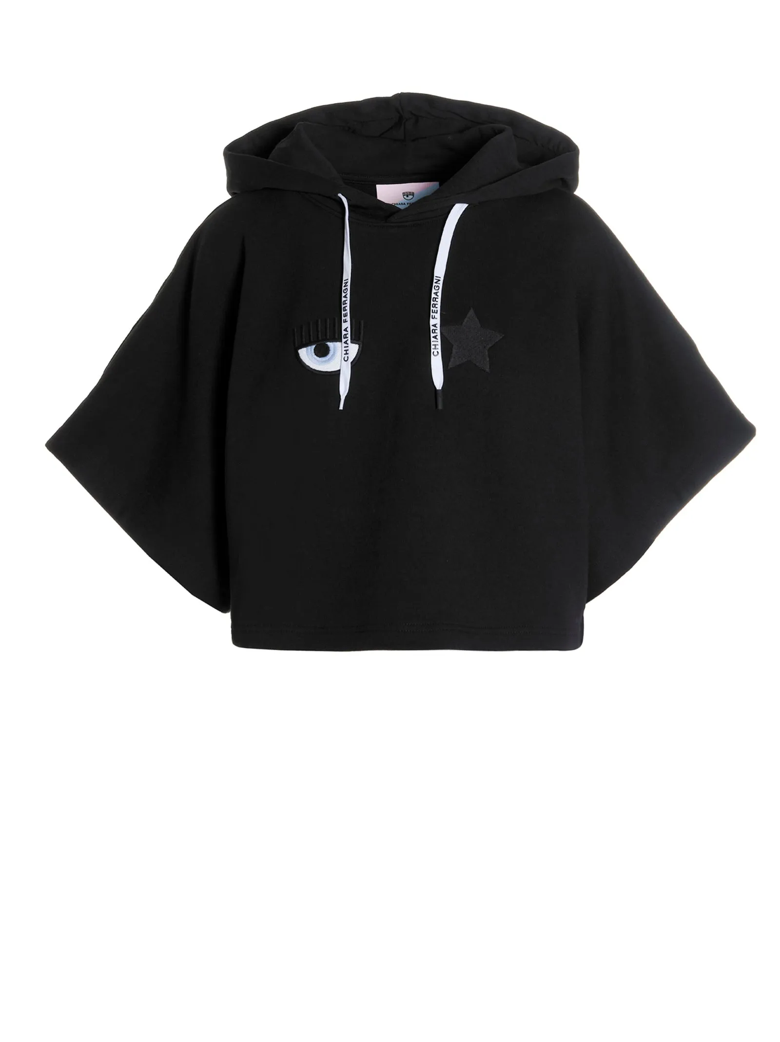 Chiara Ferragni Wide Sleeved Cropped Hoodie