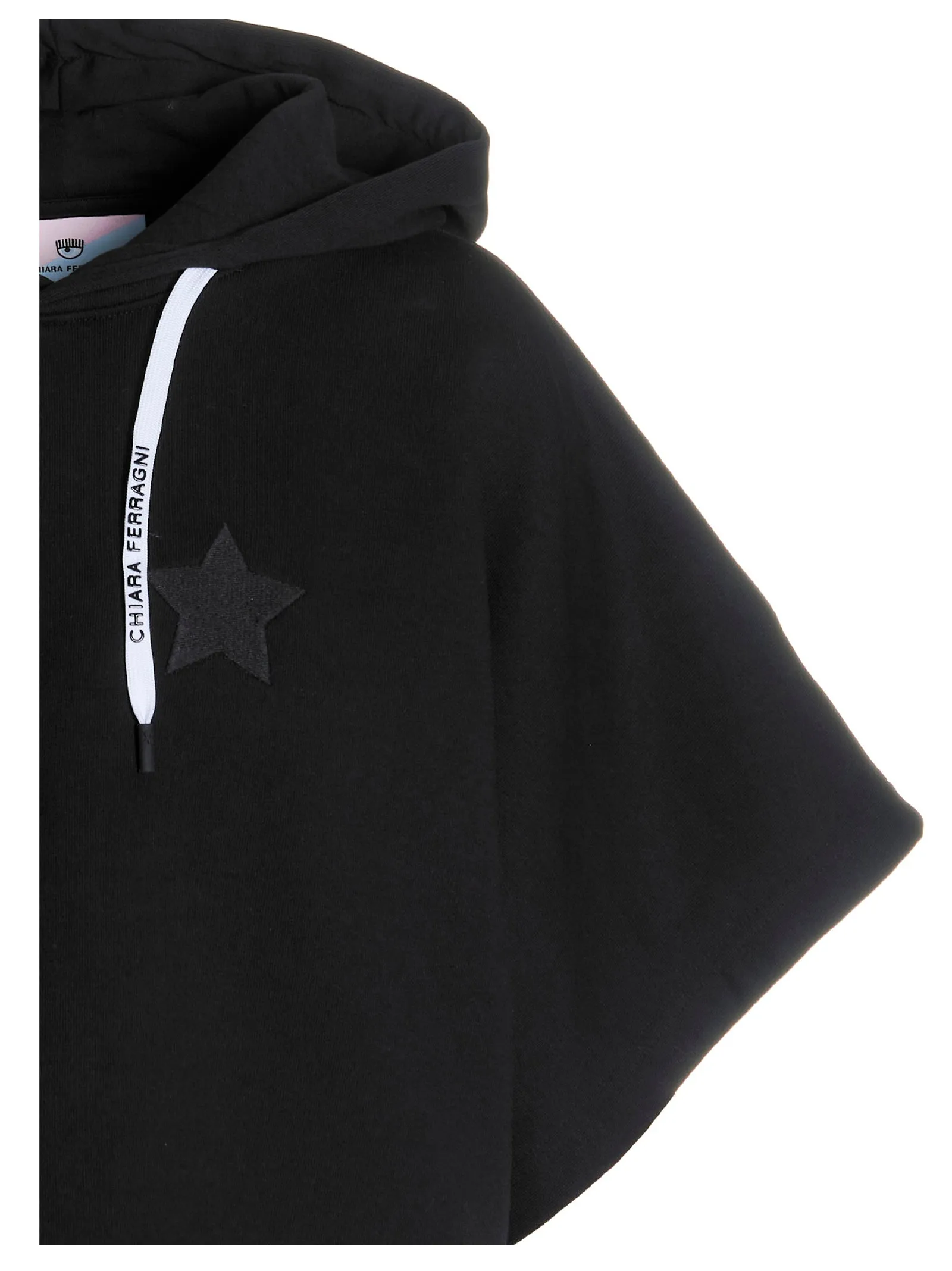 Chiara Ferragni Wide Sleeved Cropped Hoodie