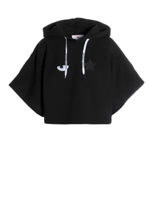 Chiara Ferragni Wide Sleeved Cropped Hoodie