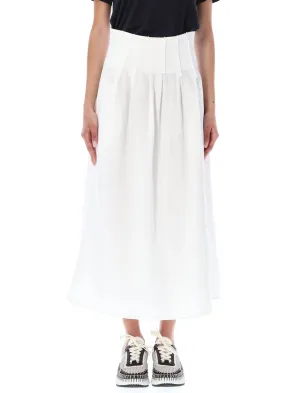 Chlo A-Line Pleated Midi Skirt