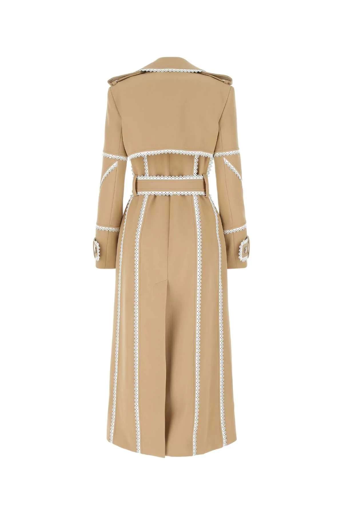 Chlo Belted Embroidered Long Sleeved Coat