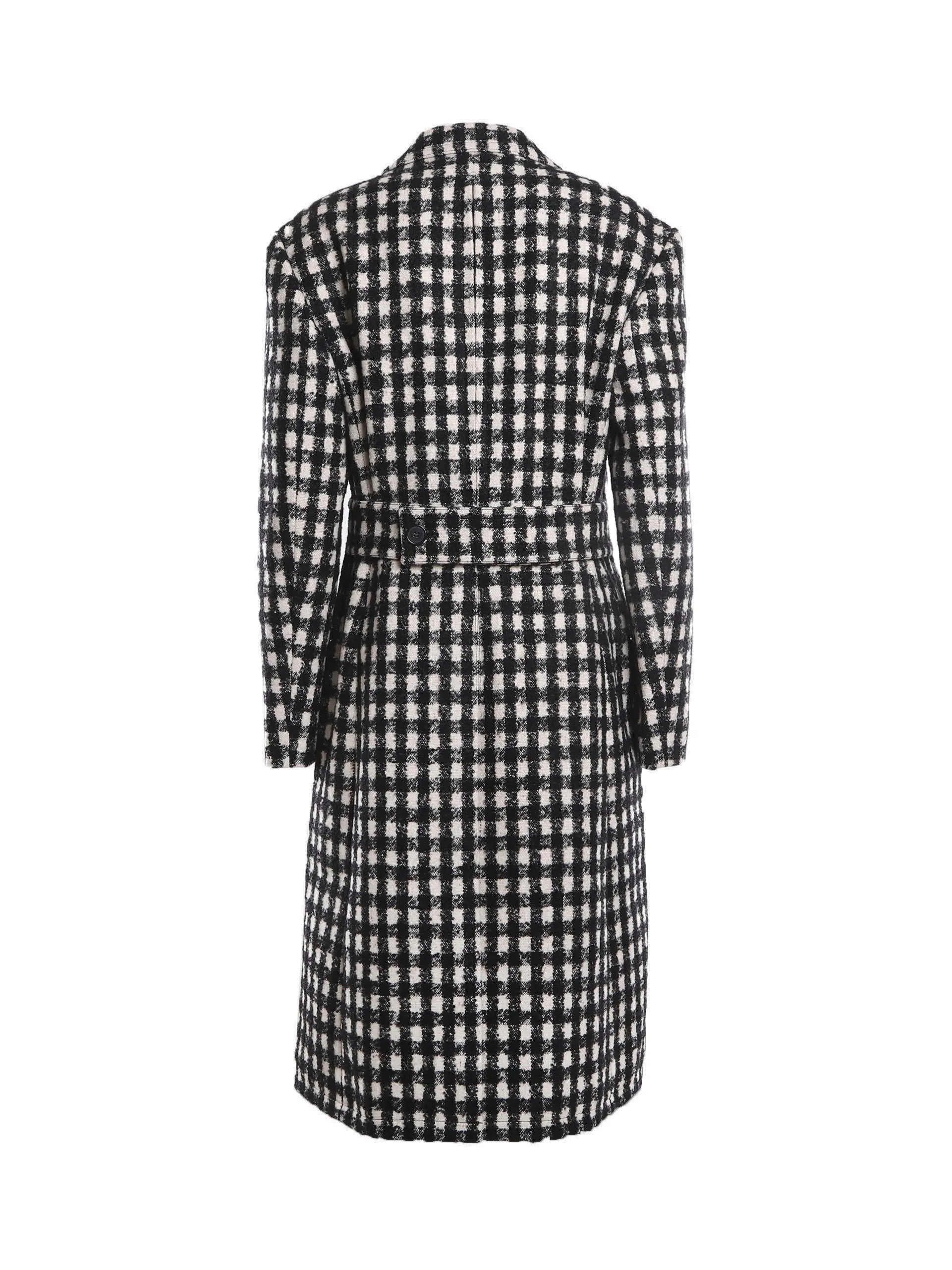 Chlo Check Pattern Single Breasted Coat