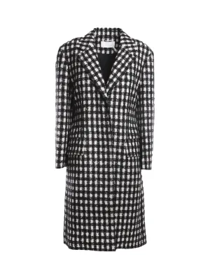 Chlo Check Pattern Single Breasted Coat