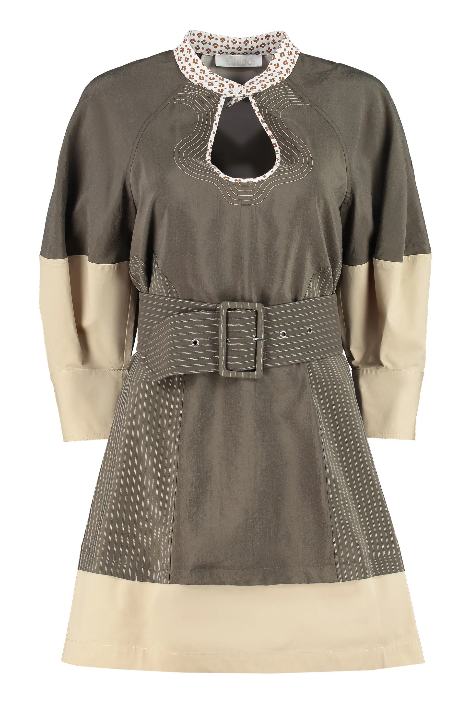 Chlo Puff Sleeve Belted Dress