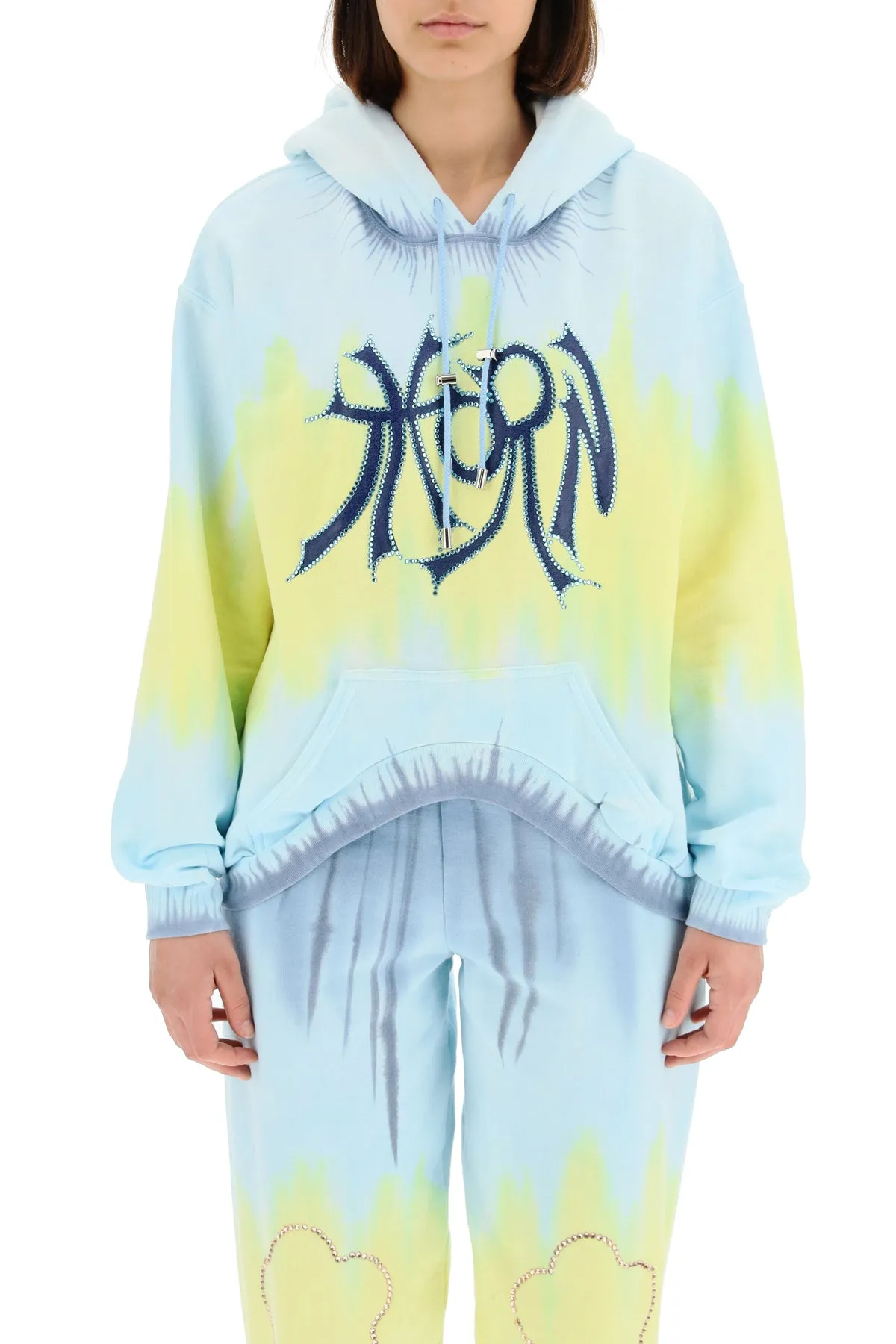 Collina Strada Tie-Dye Motif Print Hoodie