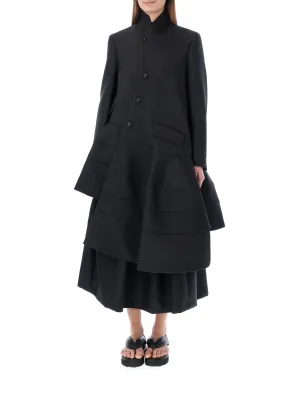 Comme des Garons Asymmetric Wave Flared Coat