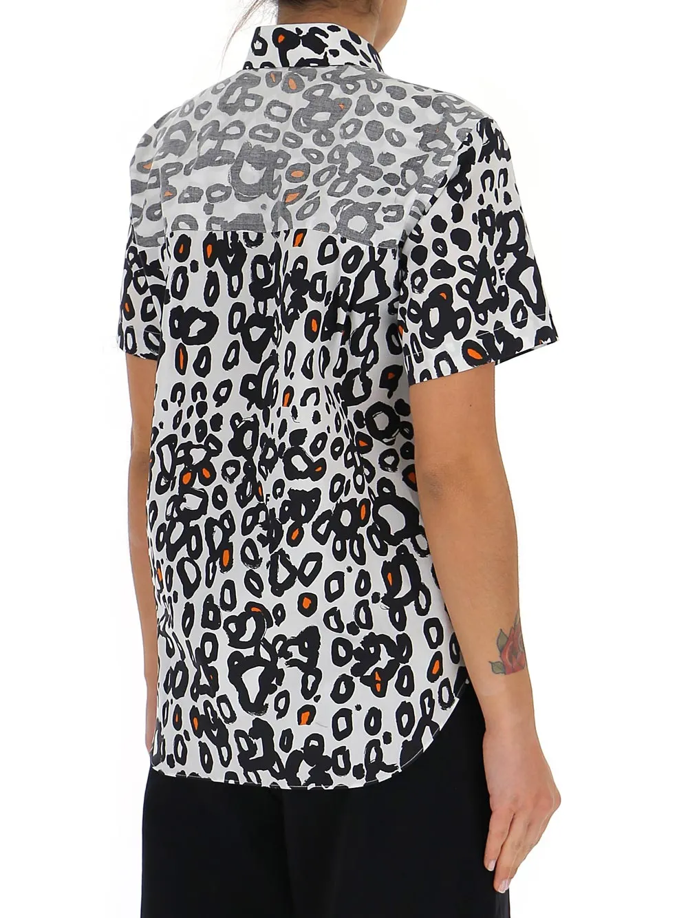 Comme des Garons Leopard Printed Short-Sleeved Shirt