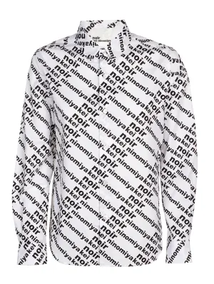 Comme Des Garons Noir Kei Ninomiya Allover Logo Print Shirt