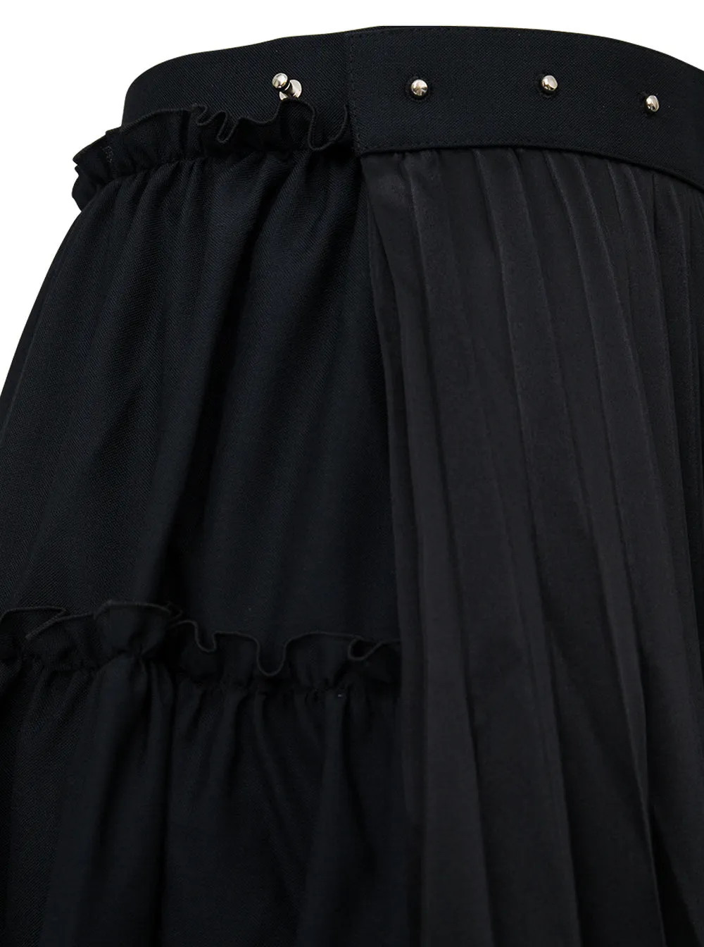 Comme Des Garons Noir Kei Ninomiya High Waist Pleated Skirt