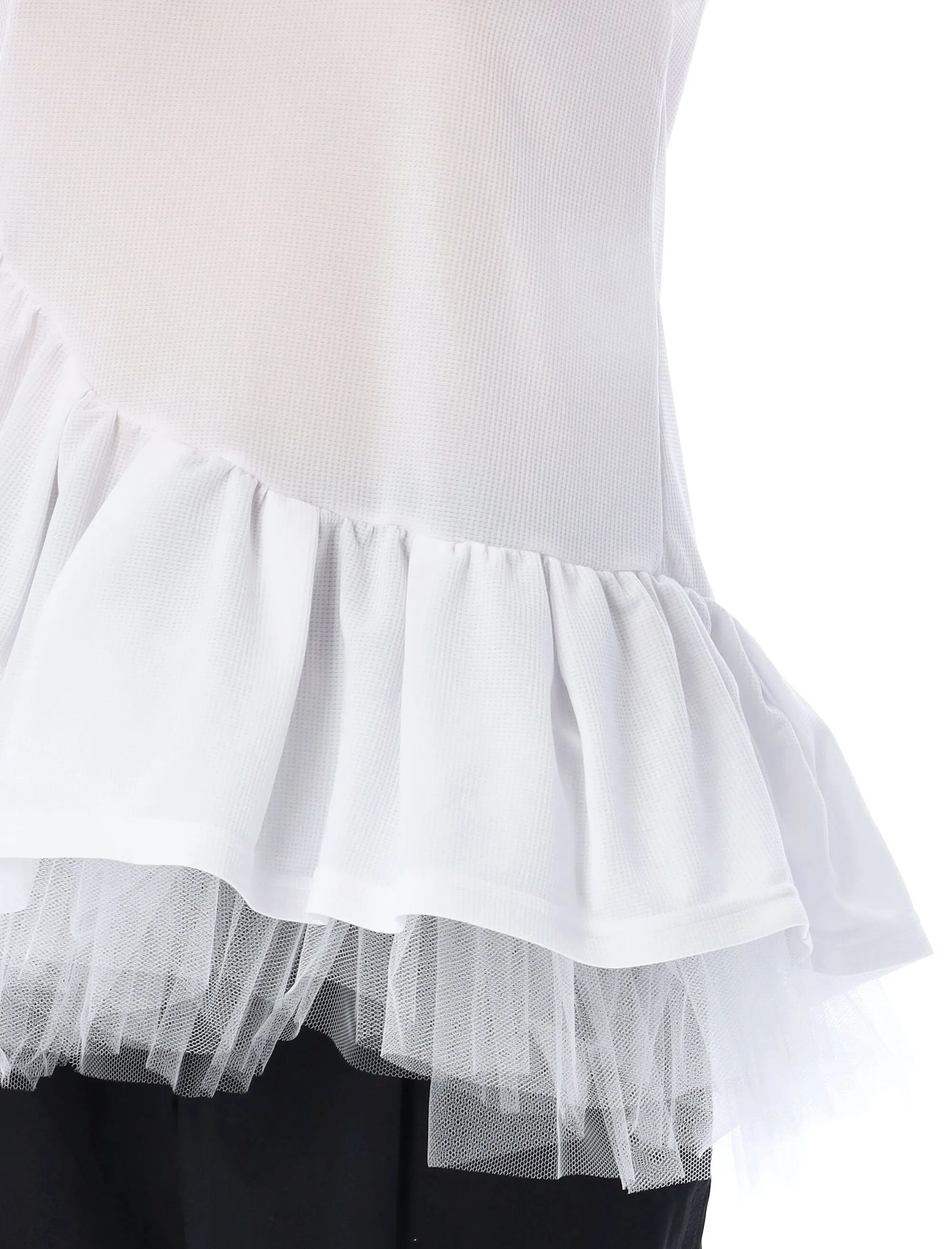 Comme des Garons Tulle Detailed Crewneck T-Shirt