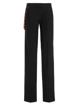 Coperni Chain-Link Detailed Straight Leg Pants
