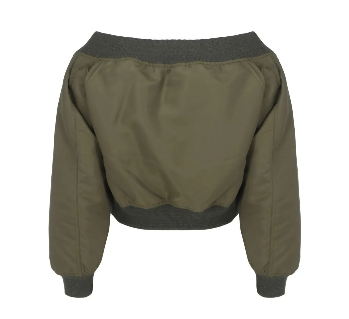 Coperni Off Shoulder Zipped Bomber Jacket