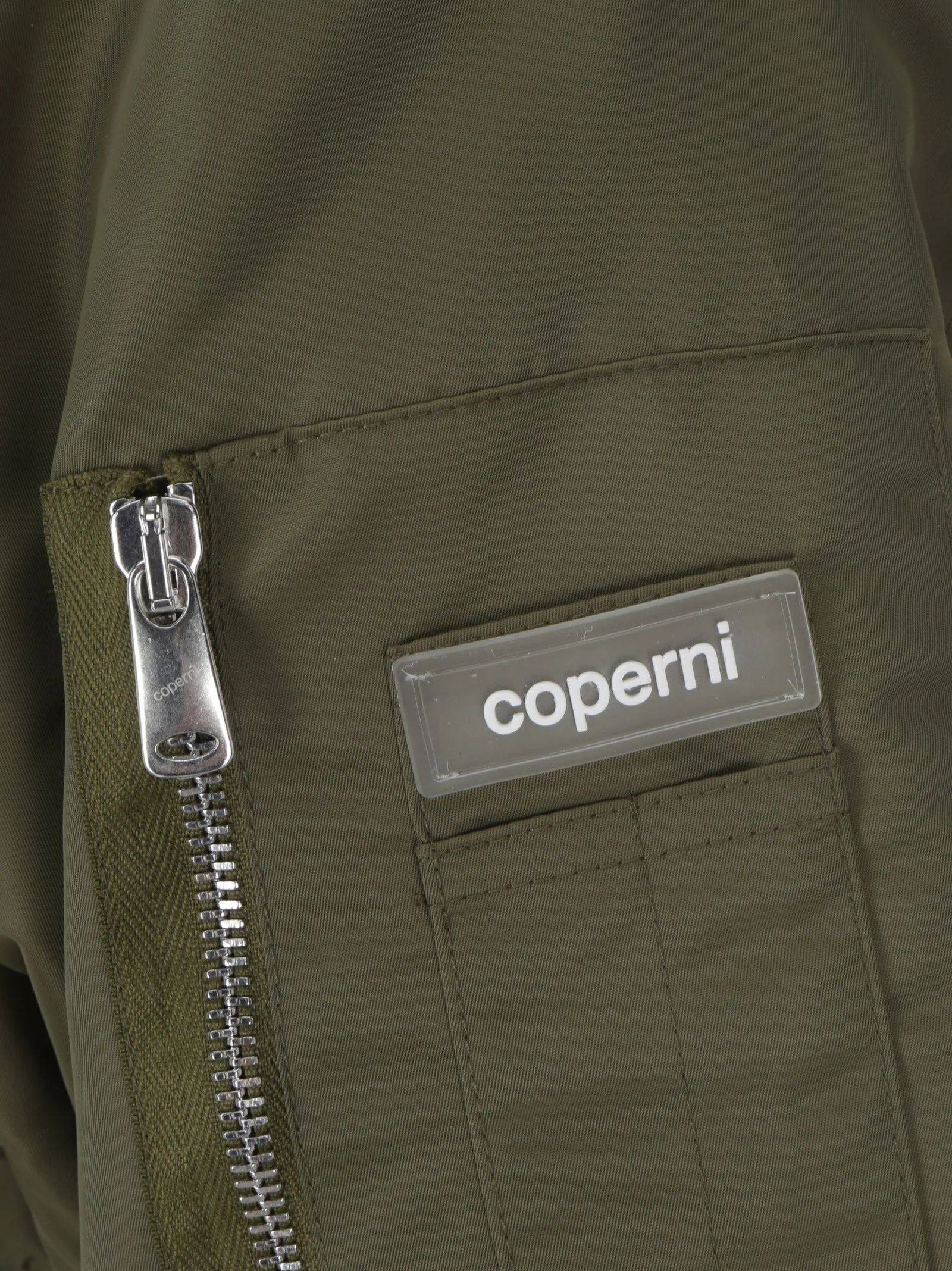 Coperni Off Shoulder Zipped Bomber Jacket