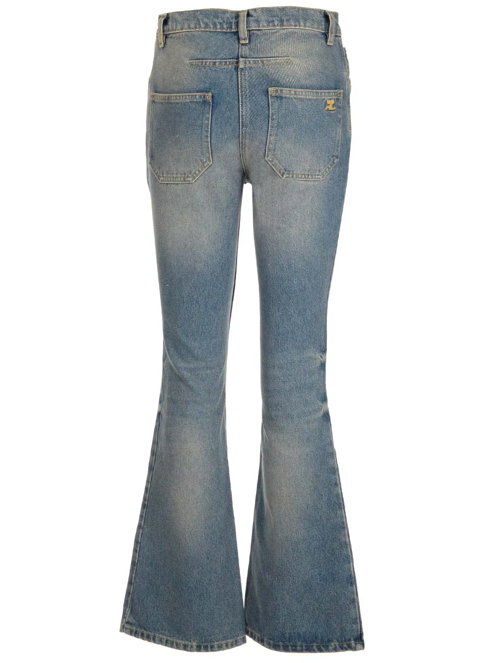 Courrges Button Detailed Flared Jeans