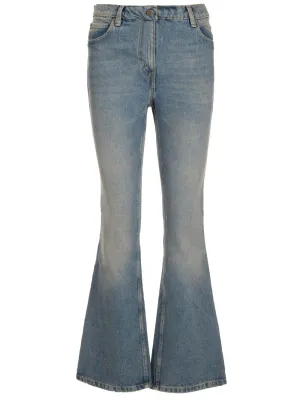 Courrges Button Detailed Flared Jeans