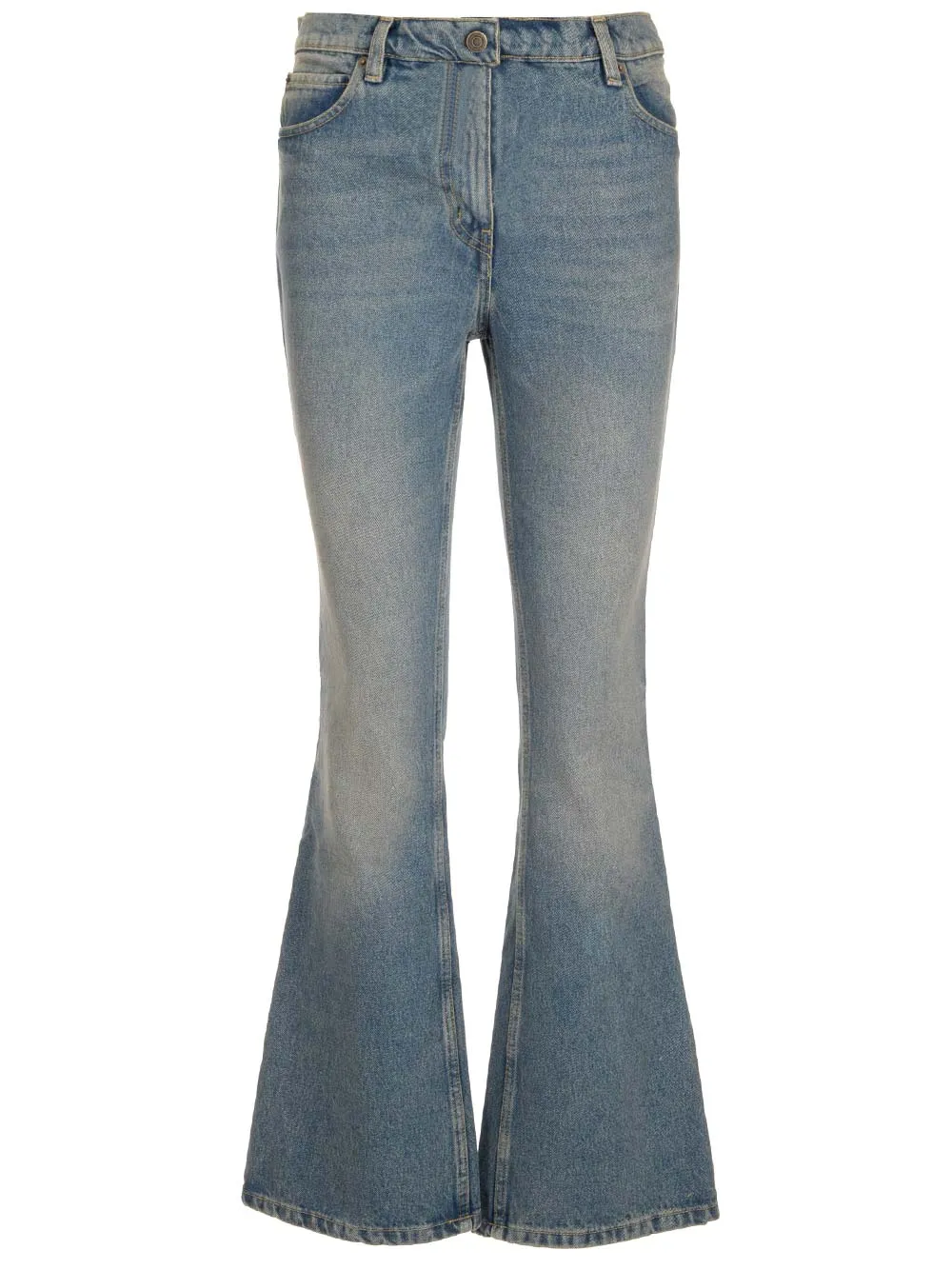 Courrges Button Detailed Flared Jeans