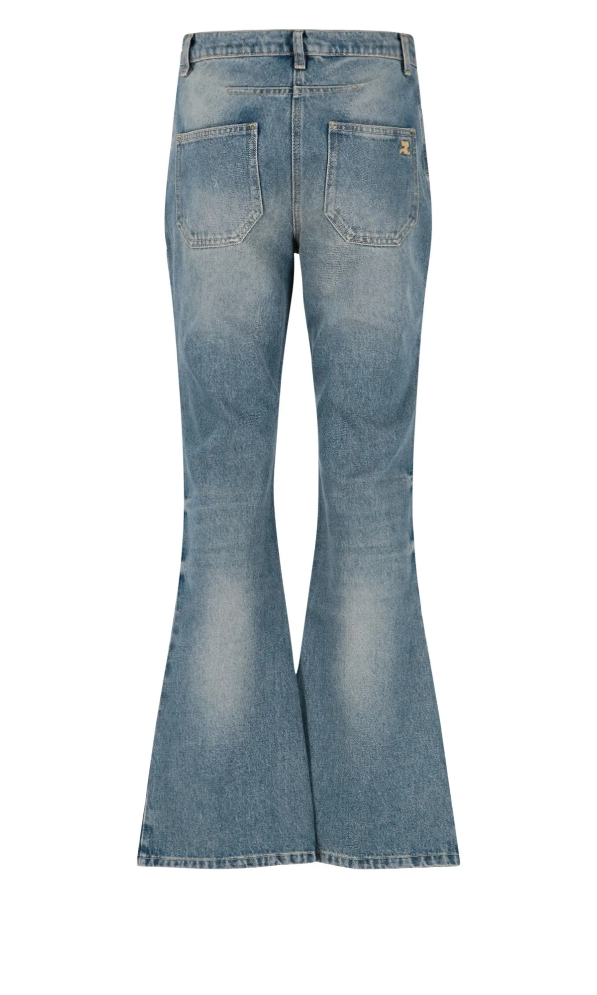 Courrges High Waist Bootcut Denim Trousers