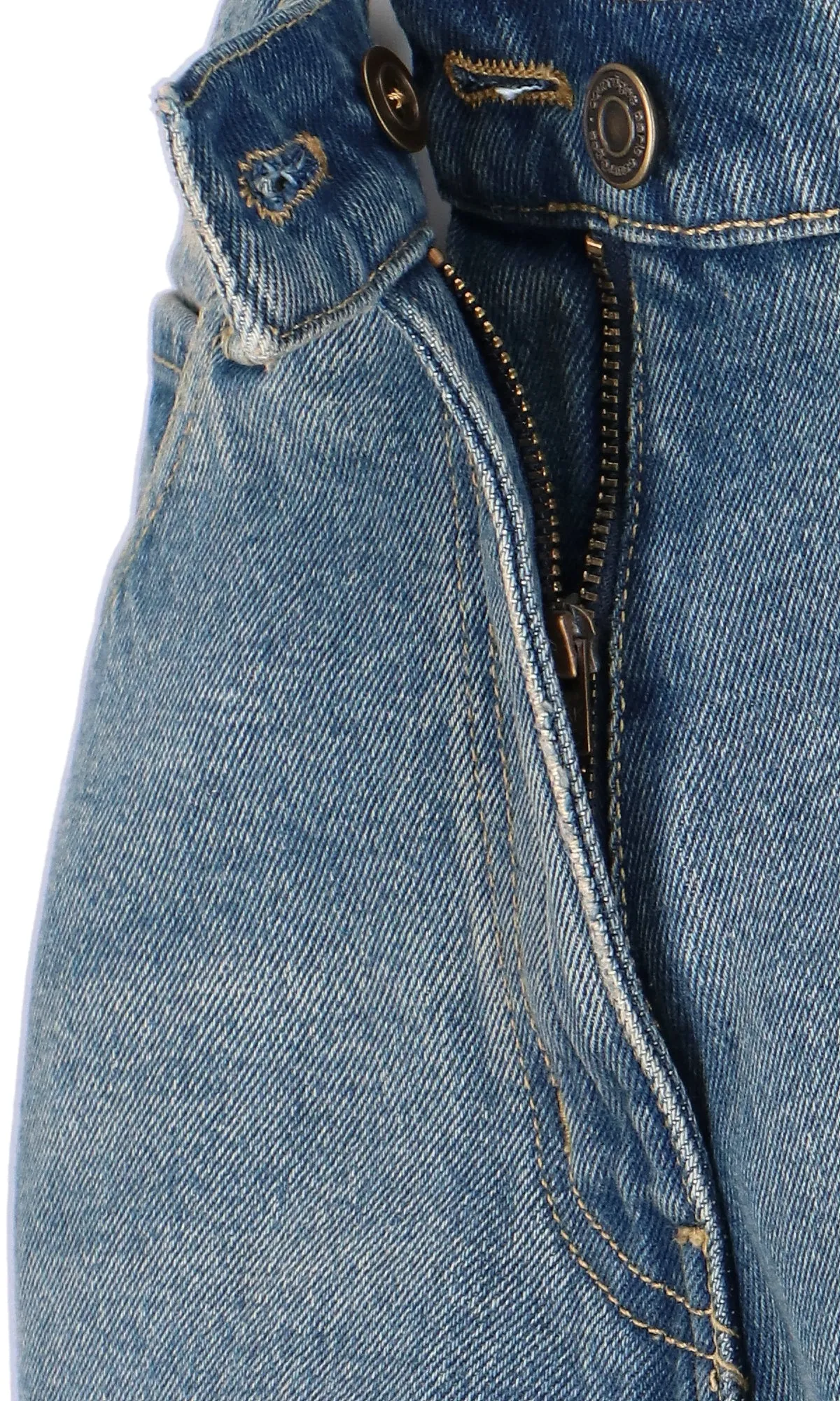 Courrges High Waist Bootcut Denim Trousers