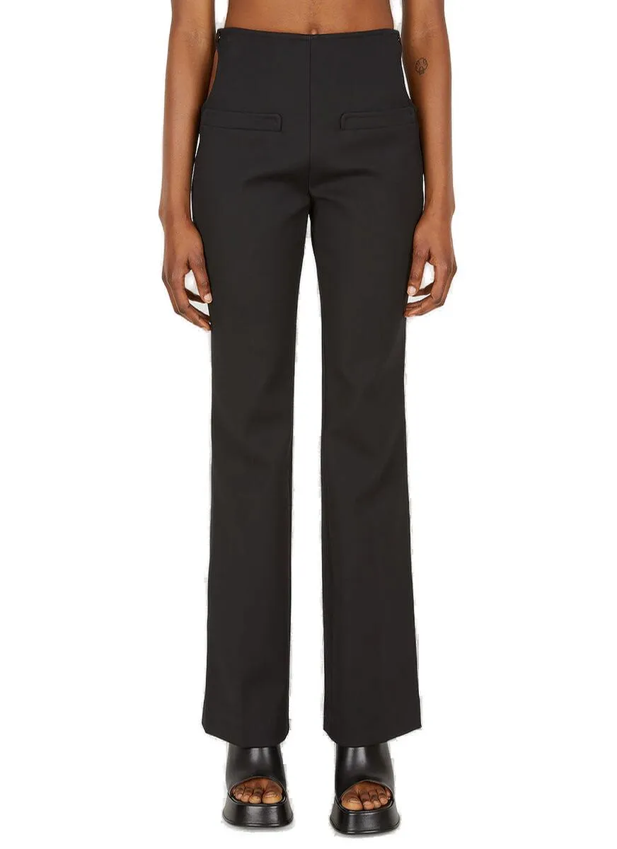 Courrges High Waist Cut Out Tailored Trousers