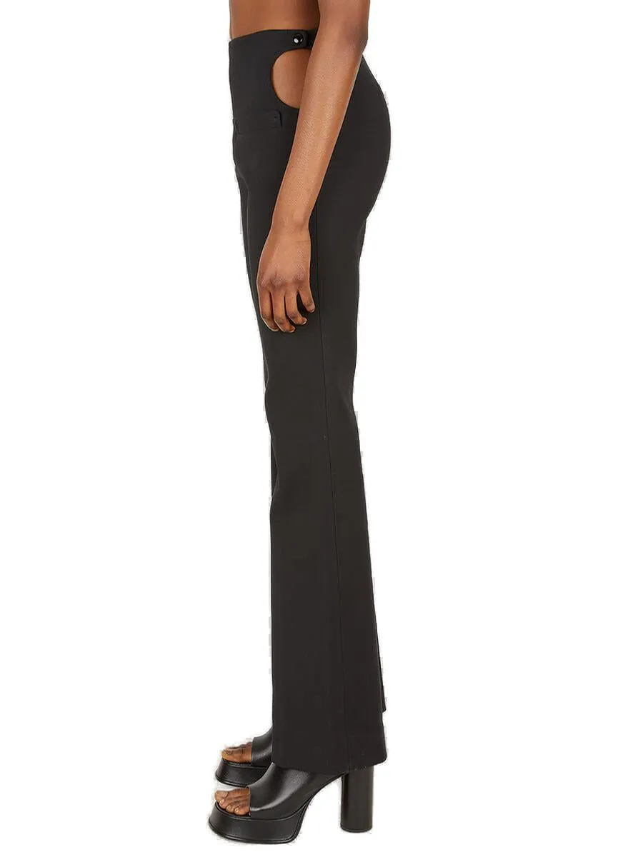 Courrges High Waist Cut Out Tailored Trousers