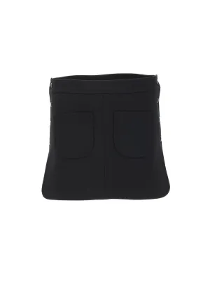 Courrges Mid Rise Knitted Mini Skirt