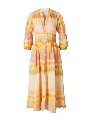 Cult Gaia Button Detailed V-Neck Midi Dress