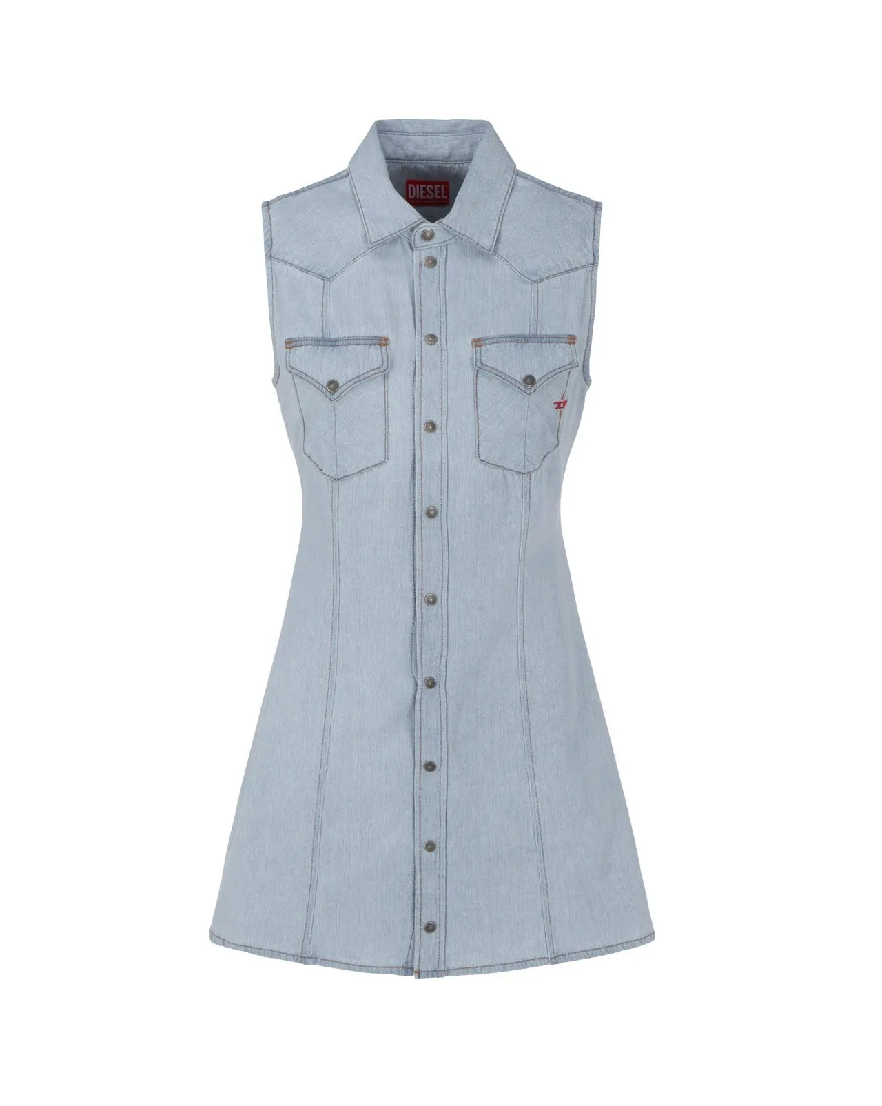 Diesel De-Glo Sleeveless Denim Mini Dress