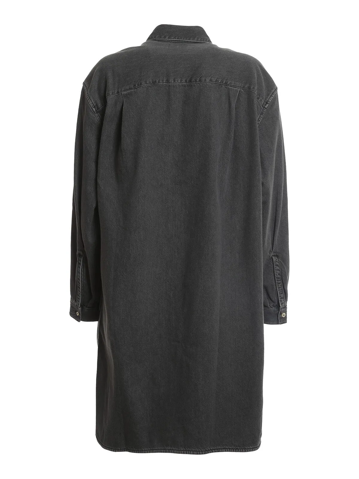 Diesel Logo Embroidered Button Up Shirt Dress