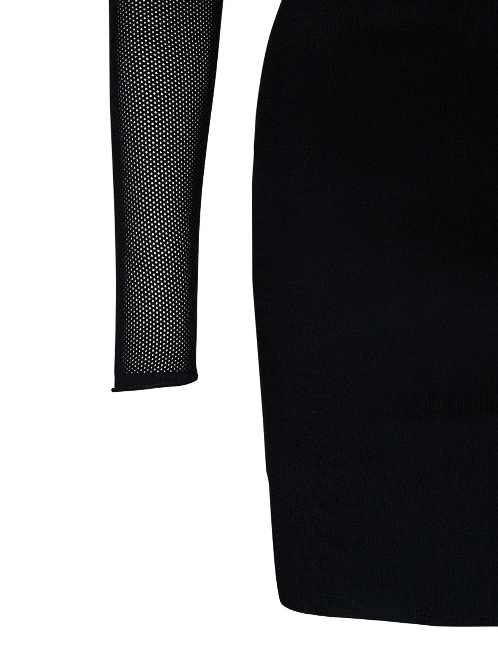 Dion Lee Long Sleeved Hosiery Mesh Mini Dress