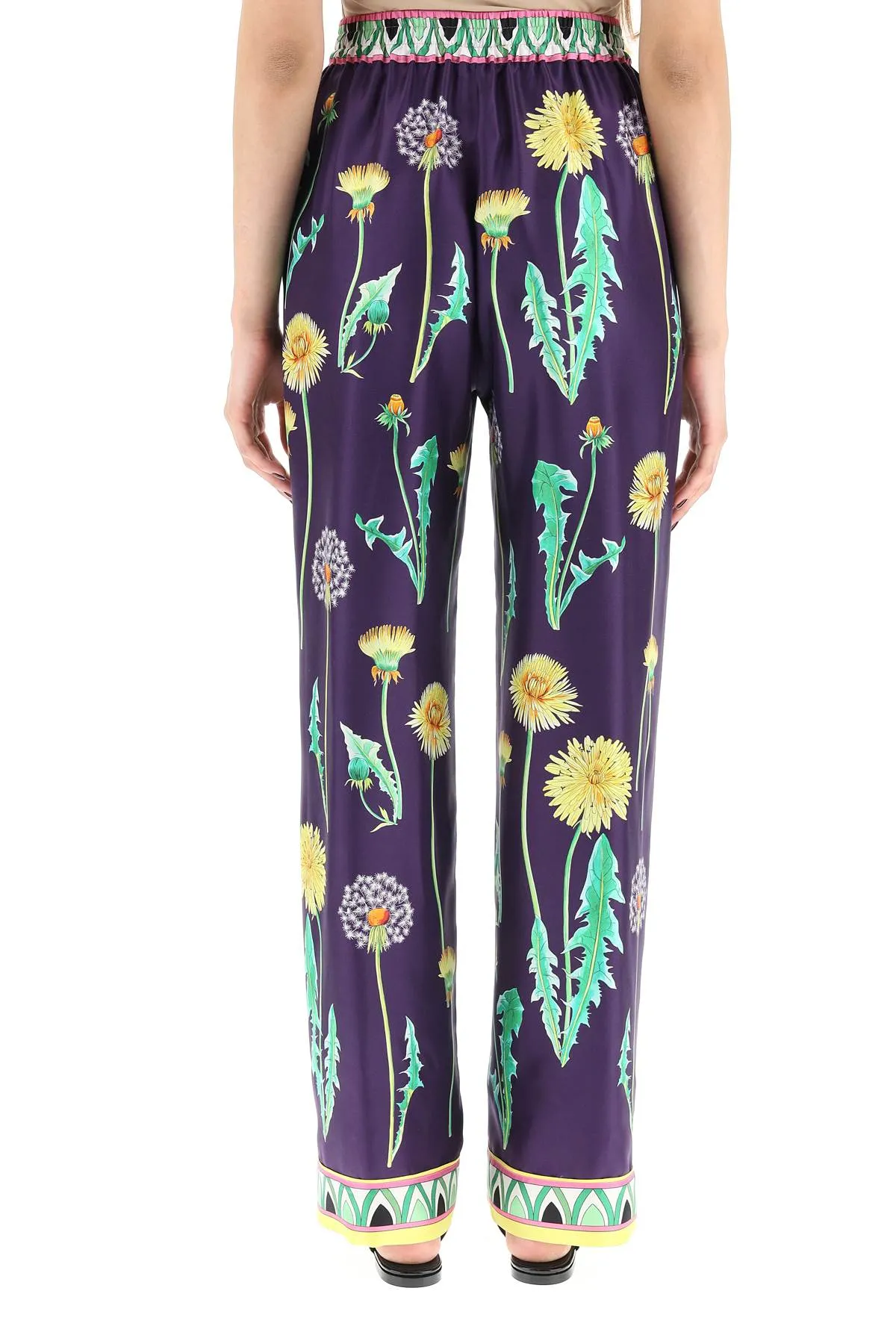Dolce & Gabbana Allover Printed Wide Leg Trousers