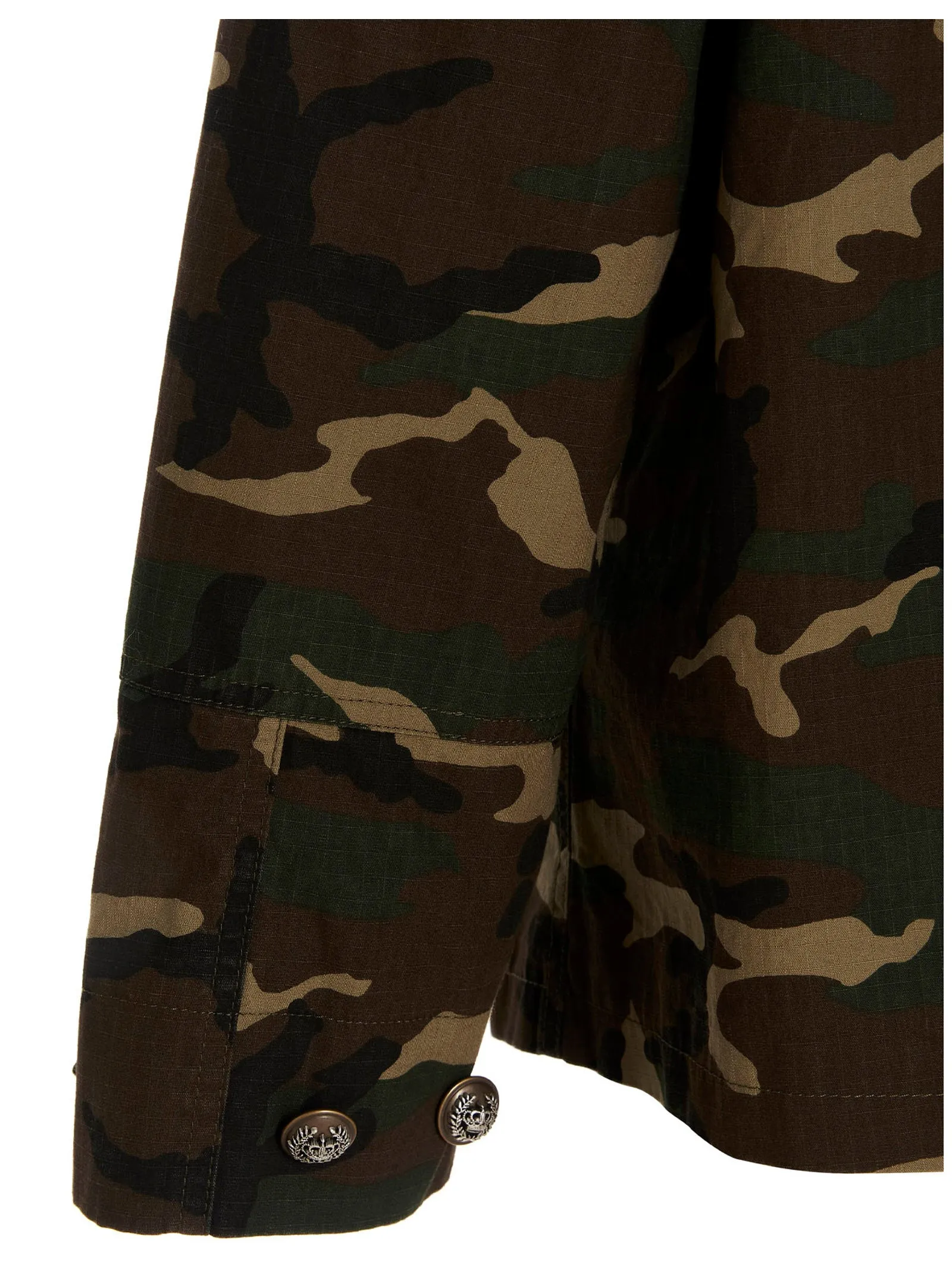Dolce & Gabbana Camouflage Printed Buttoned Jacket