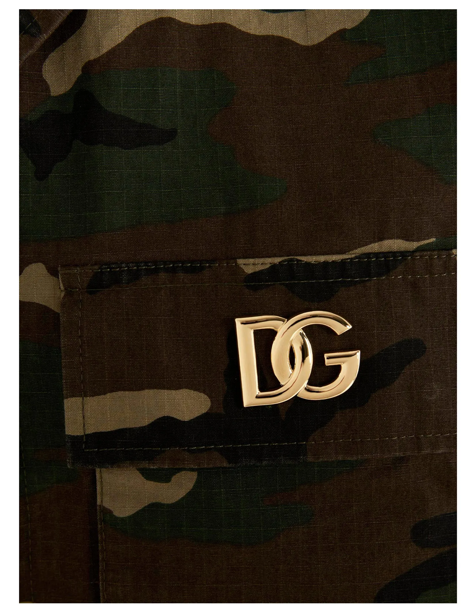 Dolce & Gabbana Camouflage Printed Buttoned Jacket