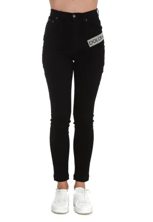 Dolce & Gabbana Crystal Logo Embellished Jeans