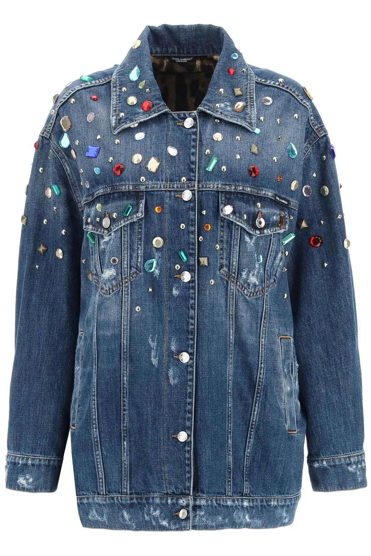 Dolce & Gabbana Embellished Long-Sleeved Denim Jacket